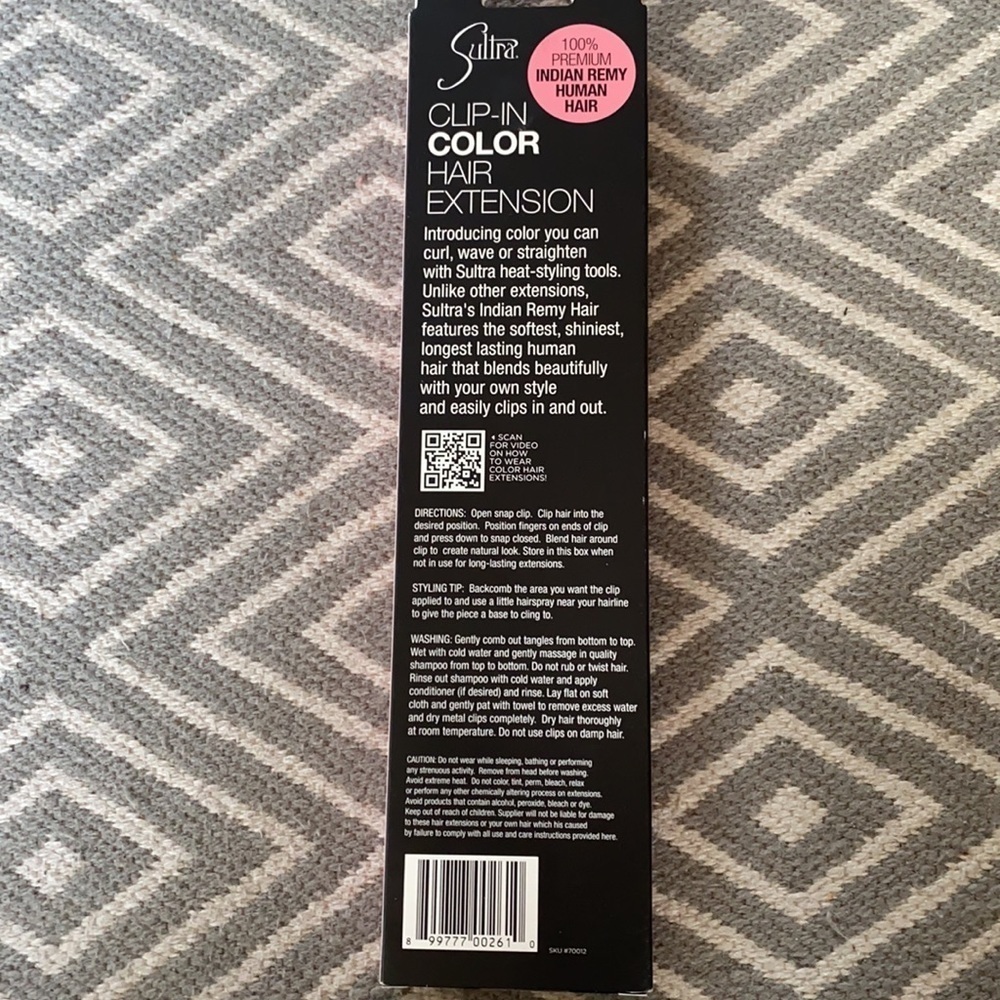 SULTRA Clip On Hair Extension Cameo Pink NWT - Picture 5 of 8